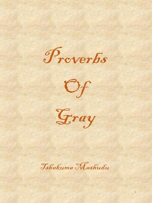 cover image of Proverbs of Gray